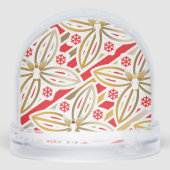 prettige feestdagen | Vrede en liefde | Poinsettia Sneeuwbol (Achterkant)