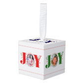 Prettige feestdagen Vreugde en bessen Decoratie (Voorkant hoekig)