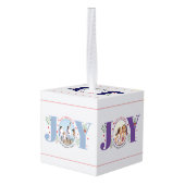 Prettige feestdagen Vreugde en bessen Decoratie (Achter hoekig)