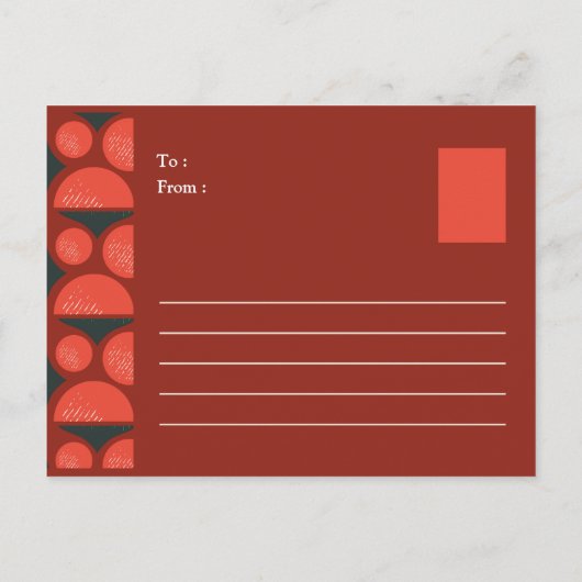 Prettige feestdagen Vreugde: Met Liefde & Gelach Briefkaart (Achterkant)