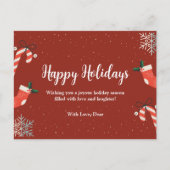 Prettige feestdagen Vreugde: Met Liefde & Gelach Briefkaart (Voorkant)