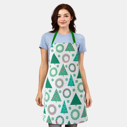 prettige feestdagen | Vroege kerstbomen Schort (Gedragen)