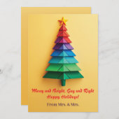 Prettige feestdagen Vrolijk en helder, Gay en Rech Feestdagenkaart (Voorkant / Achterkant)