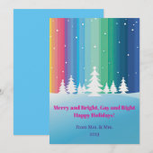 Prettige feestdagen Vrolijk en helder, Gay en Rech Feestdagenkaart (Voorkant / Achterkant)