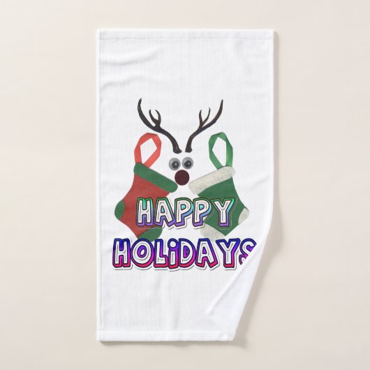 Prettige feestdagen Vrolijk & helder: gezegend Bad Handdoek (Handdoek)