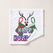 Prettige feestdagen Vrolijk & helder: gezegend Bad Handdoek (Wasdoekje)