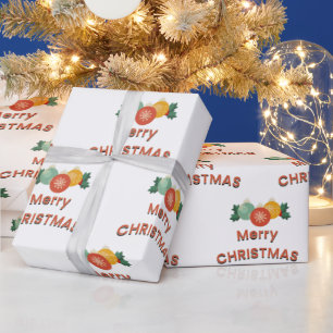 Prettige feestdagen Vrolijk kerstbollen Cadeaupapier