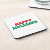 Prettige feestdagen Vrolijk kerstfeest Bier Onderzetter (Linkerzijde)