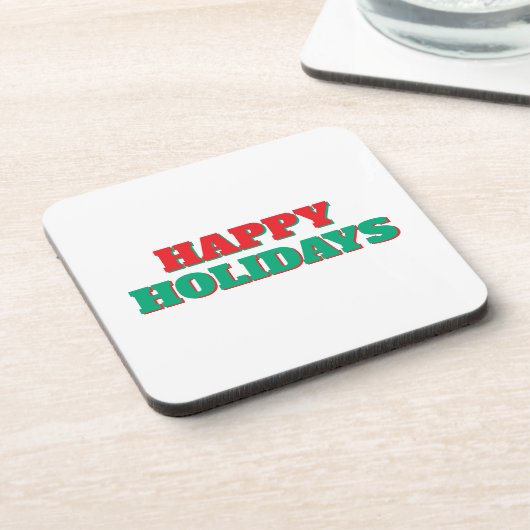 Prettige feestdagen Vrolijk kerstfeest Bier Onderzetter (Linkerzijde)