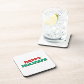 Prettige feestdagen Vrolijk kerstfeest Bier Onderzetter (Rechterzijde)