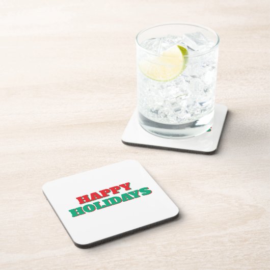 Prettige feestdagen Vrolijk kerstfeest Bier Onderzetter (Rechterzijde)