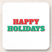 Prettige feestdagen Vrolijk kerstfeest Bier Onderzetter (Voorkant)