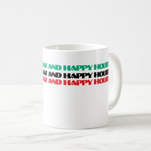 PRETTIGE FEESTDAGEN VROLIJK KERSTFEEST EN! KOFFIEMOK (Voorkant rechts)