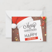 Prettige feestdagen Vrolijk kerstfeest en Notitiekaartje (Achterkant)