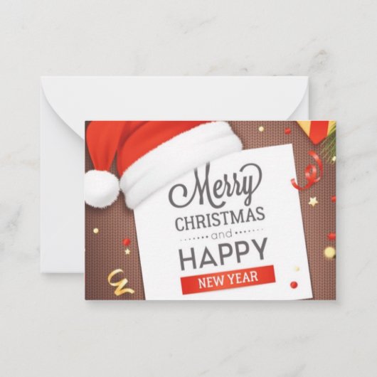 Prettige feestdagen Vrolijk kerstfeest en Notitiekaartje (Achterkant)