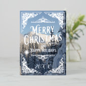 Prettige feestdagen Vrolijk kerstfeest en sneeuwja (Staand Voorkant)