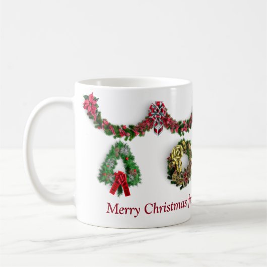 Prettige feestdagen Vrolijk kerstfeest Koffiemok (Links)