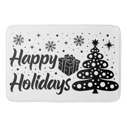 Prettige feestdagen Vrolijk Kerstfeest Lelijke X-m Badmat (Voorkant)