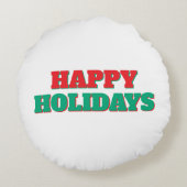 Prettige feestdagen Vrolijk kerstfeest Rond Kussen (Achterkant)