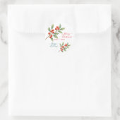 Prettige feestdagen Vrolijk kerstfeest Ronde Sticker (Tas)