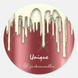 Prettige feestdagen Vrolijk kerstfeest Ronde Sticker