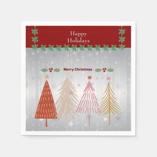 prettige feestdagen, vrolijk kerstfeest. servet (Voorkant)