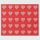 Prettige feestdagen Vrolijk Kerstfeest Tijd Hart Cadeaupapier (Vlak)