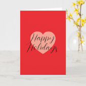 Prettige feestdagen Vrolijk Kerstfeest Tijd Hart Kaart (Gele Bloem)