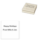 Prettige feestdagen Vrolijk kerstfeest voeg naam t Rubberstempel (Gestempeld)