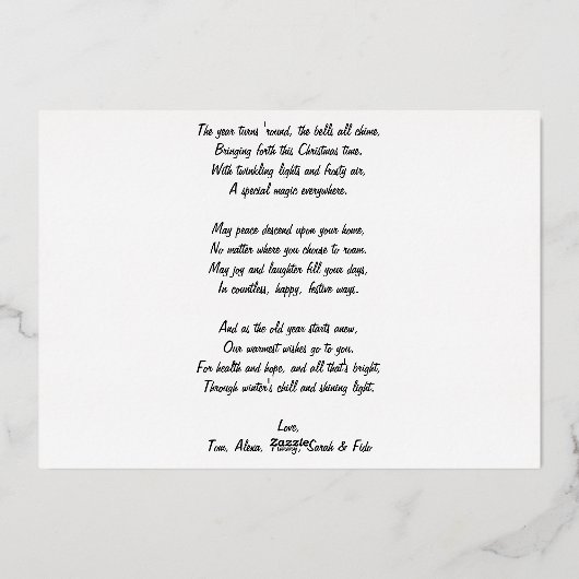 Prettige feestdagen Vrolijk kerstjaar (Achterkant)