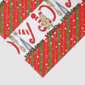 Prettige feestdagen Vrolijk kerstpapier Tissuepapier (Detail)