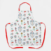 prettige feestdagen | Vrolijk kerstpatroon Schort (Voorkant)