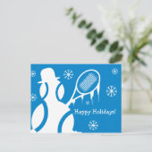 Prettige feestdagen Vrolijke kerst tennis sneeuwma (Staand voorkant)