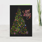 Prettige feestdagen Vrolijke kerstboom Kaart (Voorkant)