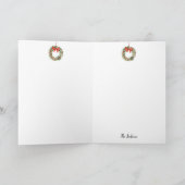 Prettige feestdagen Vrolijke Kerstkrans Gevouwen K (Binnen)