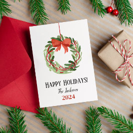 Prettige feestdagen Vrolijke Kerstkrans Gevouwen K Kaart