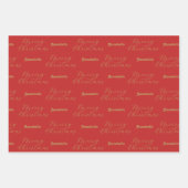 Prettige feestdagen Vrolijke Kerstmis Gepersonalis Inpakpapier Vel (Voorkant 2)