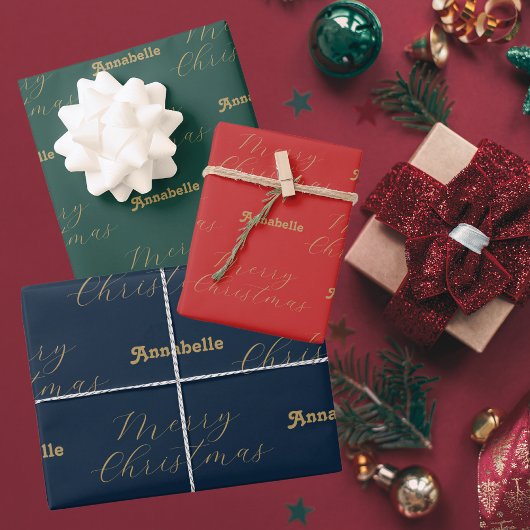 Prettige feestdagen Vrolijke Kerstmis Gepersonalis Inpakpapier Vel