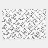 Prettige feestdagen Vrolijke Kerstvreugde aan de W Inpakpapier Vel (Voorkant 3)