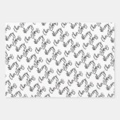 Prettige feestdagen Vrolijke Kerstvreugde aan de W Inpakpapier Vel (Voorkant 2)