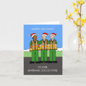 Prettige feestdagen Vuilnisophalers Kaart (Gele Bloem)