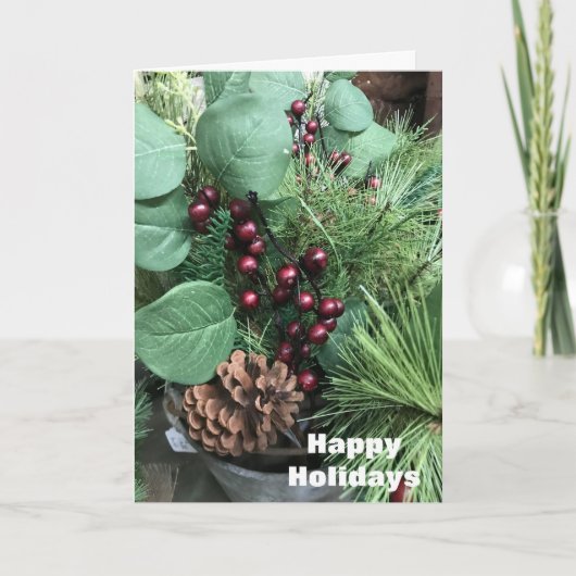 prettige feestdagen W/ CHRISTMAS DECOR Kaart (Voorkant)