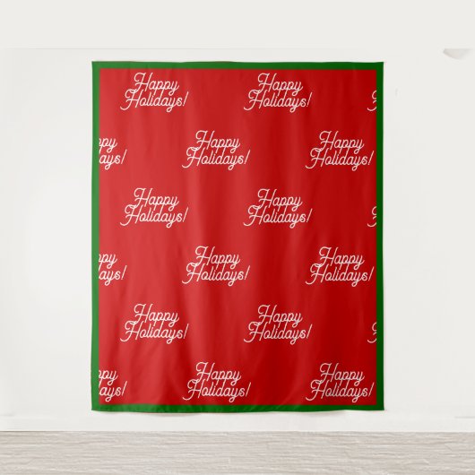 prettige feestdagen wandkleed (Voorkant)