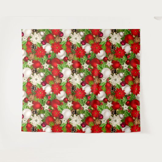 prettige feestdagen wandkleed (Voorkant (horizontaal))