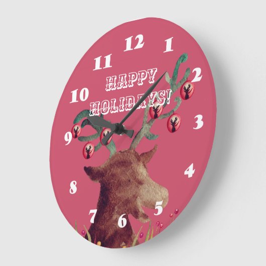 prettige feestdagen wandklok (Hoek)