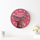 prettige feestdagen wandklok (Huis)