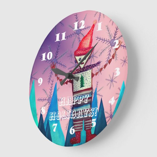 prettige feestdagen wandklok (Hoek)