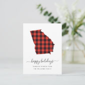 prettige feestdagen | Warm Wishes Georgia Briefkaart (Staand voorkant)