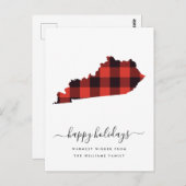 prettige feestdagen | Warm Wishes Kentucky Briefkaart (Voorkant / Achterkant)