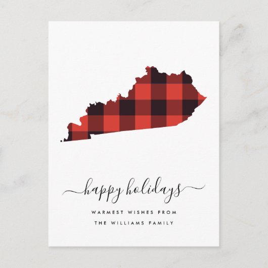 prettige feestdagen | Warm Wishes Kentucky Briefkaart (Voorkant)